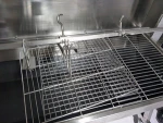 Outdoor large stainless steel hog lamb charcoal barbeque bbq rotisserie spit roast