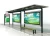 Import Outdoor Metal Bus Stop Shelters Advertising Steel Structure Solar Bus Shelter from China