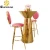 Import outdoor stainless steel gold round bar table for hotel restaurant and wedding from China