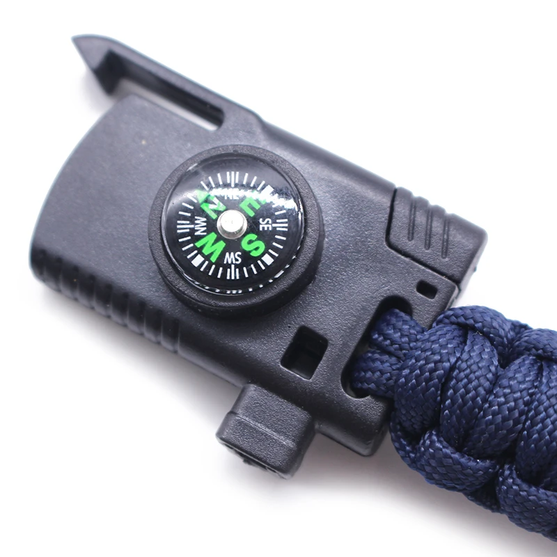Outdoor Survival Gear Climbing Tactical Bushcraft Paracord Bracelet with Knife