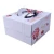 Import paper cake box with handle full color printing white card decorative paper box logo printed from China