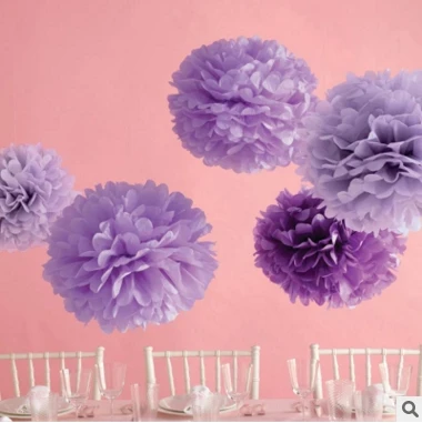 Paper Decoration Wedding Tissue Flower Pom Poms For Sports Team Spirit Cheering Party Supplies