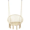 Patio Swing Hanging Chair , Cotton Handmade Hammock Swing Chair