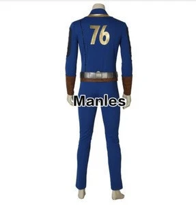 PC Game Fallout 76 Cosplay Nate Costume Halloween Costumes for Men Adult Sole Survivor Suit Jumpsuit Superhero Outfit With Boots