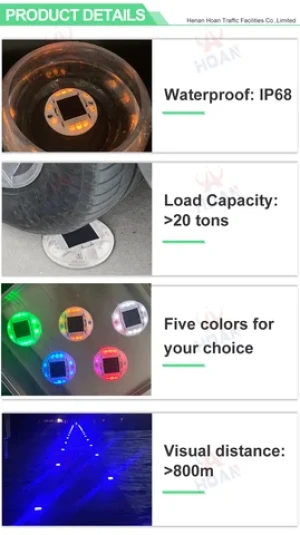 PC shell C1 solar road mark White Yellow Red  Blue Green solar deck dock light Aluminum Roadway Safety