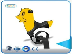 PE material ride on animal toy with spring for children