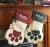 Import Personalized Cat Dog Pets Stockings Christmas Large Plaid Dogs Paw Hanging Christmas  Decorations Stocking from China