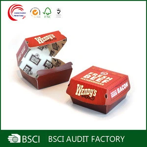 Personalized Cheap Custom paper hamburger boxes