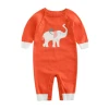 PHB10539 elephant pattern infant knitting romper product type baby