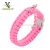 Import Pink Braided Pet Dog Collar and Leash Set with Unique King Cobra Design Silver Charms from China