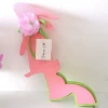 pink rabbit green base paper craft easter ornament
