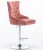 Import Pink velvet fabric tufted bar chair with lion knocker height adjustable from China