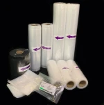 Plastic film transparent embossed vaccum roll