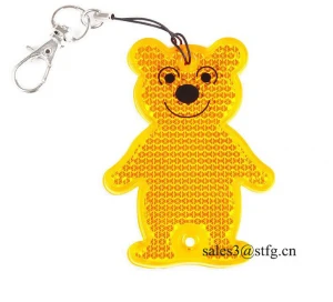 Plastic Material and reflective keychains Type plastic keychain