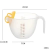 Plastic Measuring Cup with Scale Built-in Filter Multi-functional Egg Liquid Filter Transparent Measuring Cup