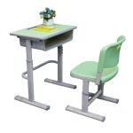 Plastic Seat Student Desk And Chair School Study Table And Chair Set Height Adjustable Cheap School Furniture Chair Desk Set