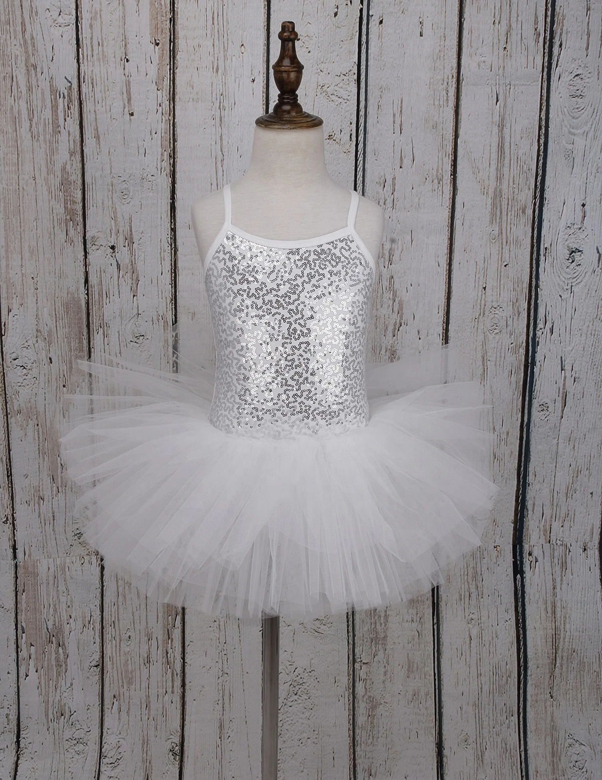 Plus Size Comfortable Soft Kids Girls Sequined Tutu Ballet Dance Leotard Dress Stage&amp;Dance Wear Performance Wear