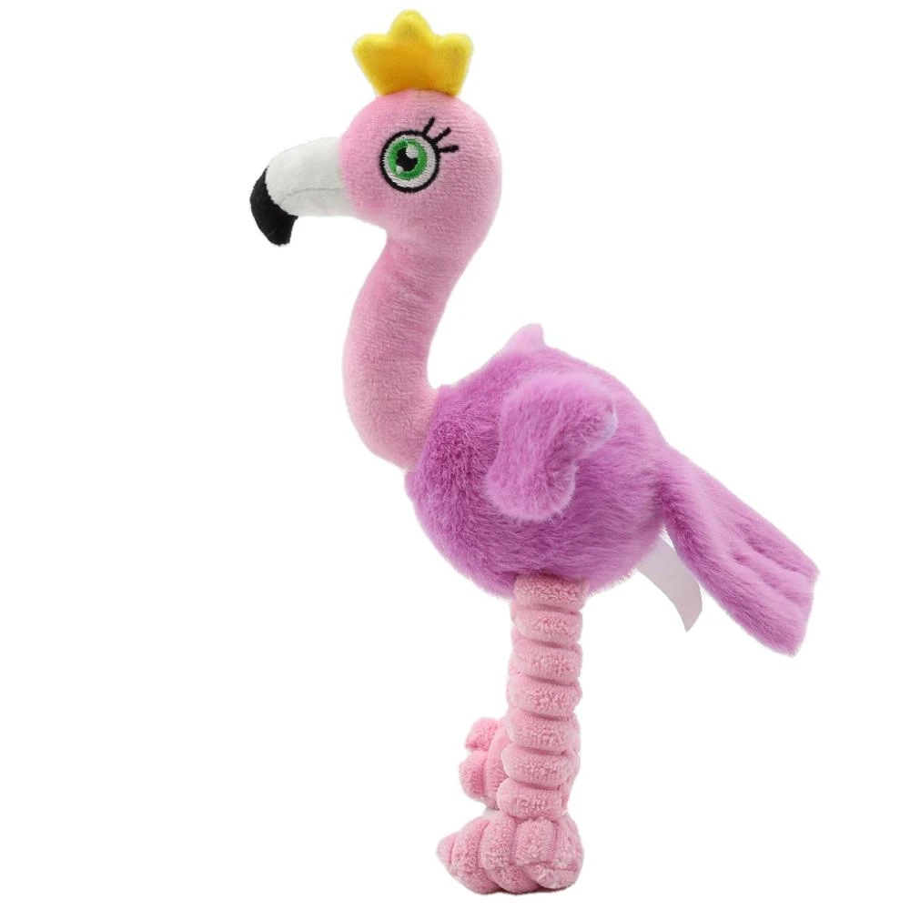 plush dog toy with squeak Flamingo