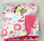 Polyester microfiber fleece new born blanket gift box baby swaddle blanket M90201