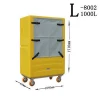 Pono-8002 high quality plastic laundry cage trolley with cover for laundry center with long using time