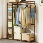 Popular multilayer hanging hanger bamboo hat and coat stand shelf bedroom living room home furniture modern