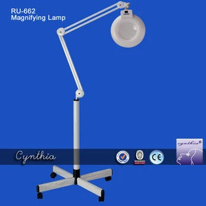 Portable 5X magnifying glass floor lamp/Led magnifying lamp Cynthia RU 662