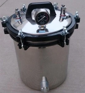 Portable stainless steel 18L autoclave steam sterilizer