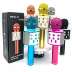 Portable Wireless Karaoke Microphone with Speaker Kids Handheld Karaoke Player for Home Party Music Singing Playing