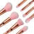 Import Private label 8PCS Makeup Brush with Groove, Rose Gold Makeup Brush for girls Heart Shape Beauty Makeup Tool from China