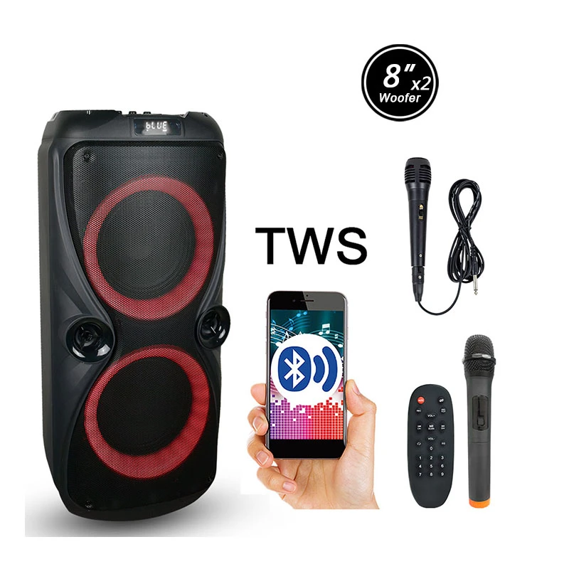 Private tooling speaker double 8 inch party DJ Bluetooth speaker wireless Karaoke sound box