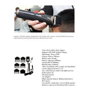 Professional High Quality Cordless Rechargeable Powerful Clippers With Ceramic Blades (MR-605)