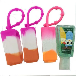Promotional gifts factory custom silicone hand sanitizer case 30ml 40ml 50ml 60ml hand sanitizer bottle holder cover