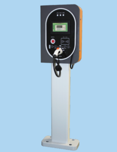 Public operating AC EV charging station with RFID payment touch screen and internet communication