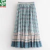 Rayon Fabric Wholesale Fashion Beautiful Ladies Print Maxi Latest Girls Long Skirt Design