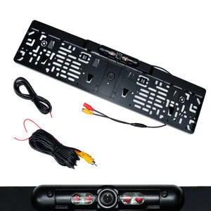 Rearview Camera Car Camera Led Lighted License Plate Frame For Car Number EU HD Night Vision Rear View Camera With 4 IR Light
