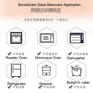 Rectangle Rectangular Shape Borosilicate Glass Bakeware