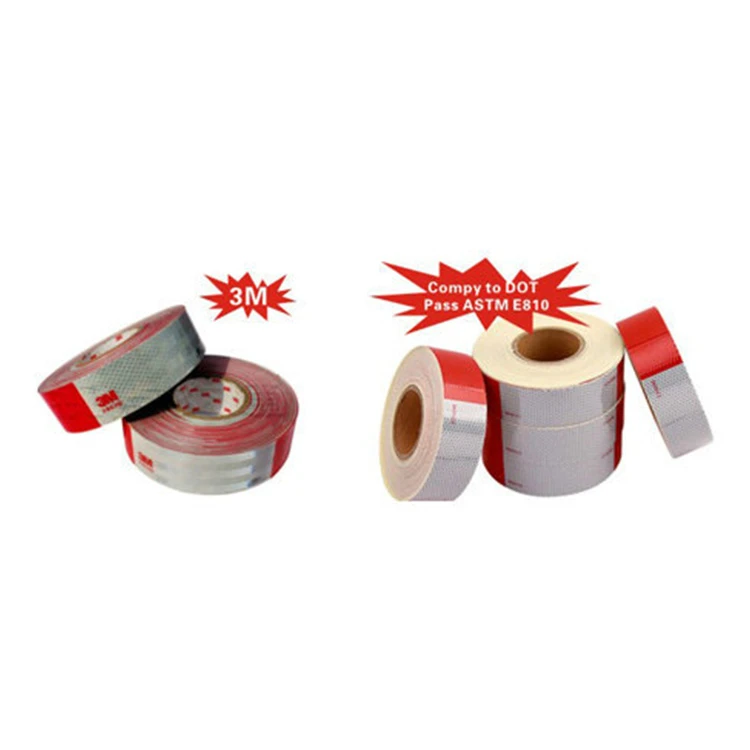 Red &amp; white safety warning hip glow in the dark and reflective tape