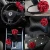 Import Red Rose Flower Car Seat Interior Accessories Steering Wheel Cover Auto Crystal Handbrake Shifter Cover Seat Belt Cover Women from China