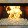 Reflective fire pit Glass for fire pit