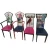 Import Restaurant Furniture Square Laminate Table Set with 4 Ladder Back Wood Seat Metal Chair from China