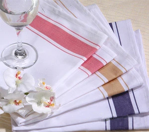 Restaurant used 100% cotton 50*70cm red wine cup clean cloth rag tea towel washable table napkin