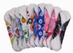 Reusable Waterproof Bamboo Charcoal Menstrual Pads Sets Regular Flow Heavy Flow Panty Liner