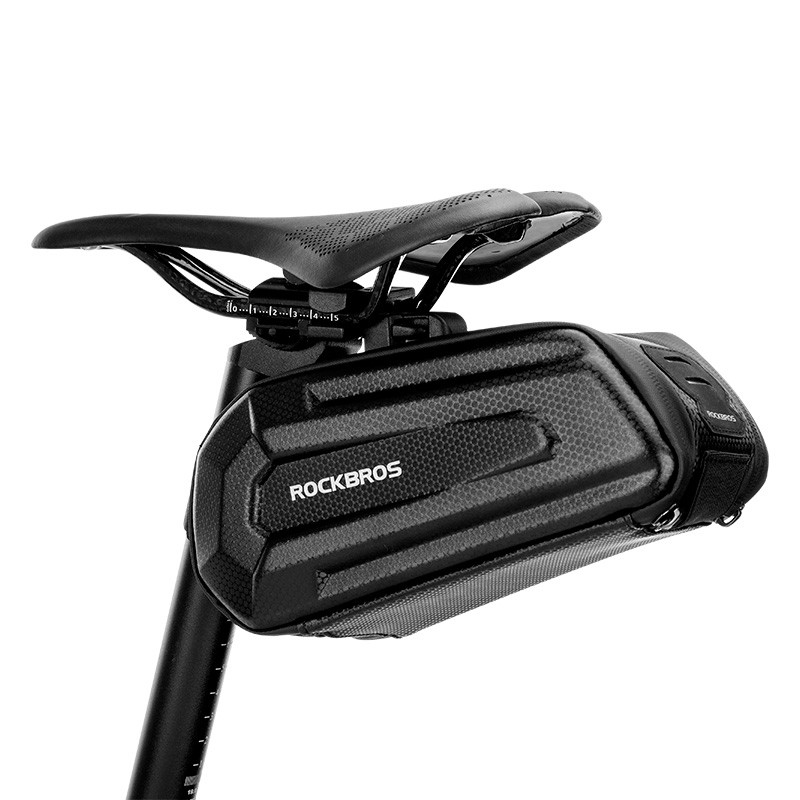 ROCKBROS B69 Waterproof Large Capacity Bicycle Saddle Bag Double Zipper Shockproof Seat Post Rear Bike Bag Accessories