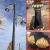 Import rotatable track lamp led top flag pole flagpole landscape lights outdoor muslim decorative street lighting pole from China