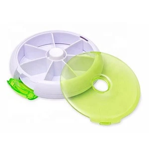 Rotating Round Shape Weekly Medicine Carry Case