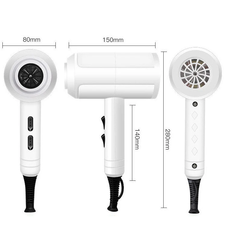 Salon Professional Hair Dryer With ionic Generation and 6 wind speed settings and 6 temperature heating settings Hair Dryer