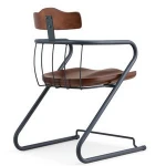 Selling new high quality european style cheap price modern wooden bar chair metal legs