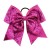 Import Sequin ribbon cheer leader hair bows with rubber band, School cheerleading bows from China