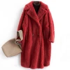 SF0447 Merino Wool Cropped Teddy Style High quality Shearling Winter Women Real Fur Coat