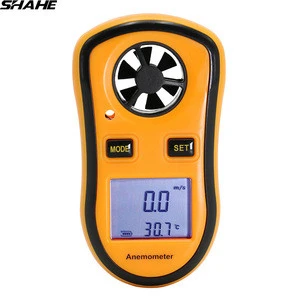 SHAHE Portable Digital Anemometer 0-30m/s Wind Speed Gauge Meter -10- 45C Temperature Tester Thermometer Wind Speed Measurement